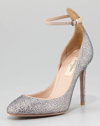 Valentino Crystalcovered Tango Stiletto Pump - Lyst