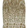 Zac Posen Metallic Brocade Pencil Skirt in Gold - Lyst
