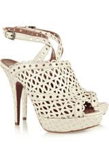 Alaïa Cutout Leather Sandals