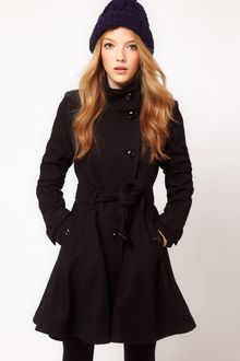 ASOS Collection Fit and Flare Belted Coat - Lyst