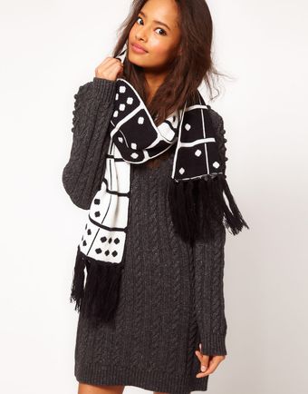 Asos Domino Fringe Scarf - Lyst