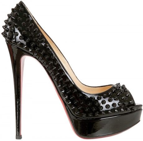 christian louboutin lady peep black