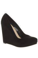 Dune Alter Black Suede Pointed Wedges