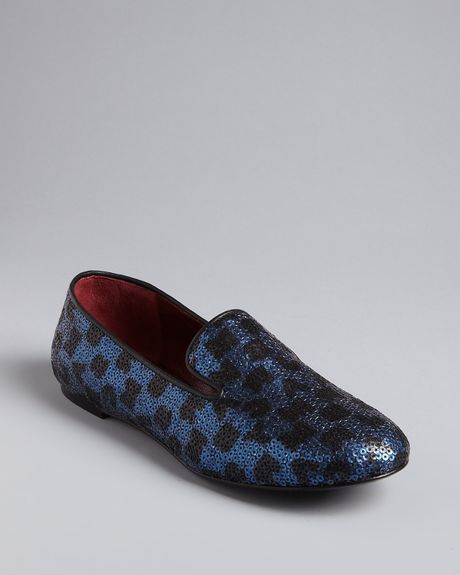 Marc By Marc Jacobs Smoking Flats in Blue (black navy) - Lyst