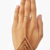 Nasty Gal Love Triangle Hand Piece in Gold - Lyst