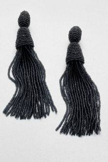 Oscar de la Renta Long Tassel Clipon Earrings - Lyst