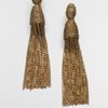 Oscar De La Renta Long Tassel Clipon Earrings in Brown - Lyst