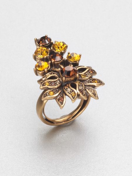 Oscar De La Renta Faceted Spray Ring in Multicolor (multi) - Lyst