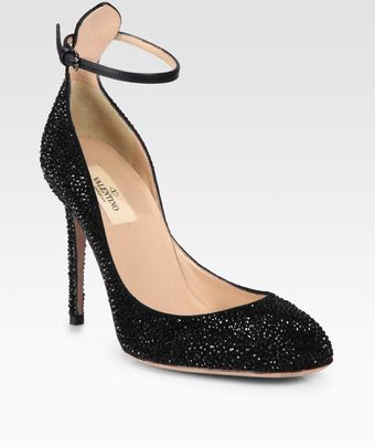 Valentino Runway Crystalcoated Ankle Strap Pumps - Lyst
