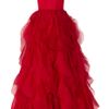 Valentino Lace and Ruffled Silkorganza Gown in Red - Lyst