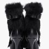 Alexander Mcqueen Black Lamb Fur Ankle Boots in Black - Lyst