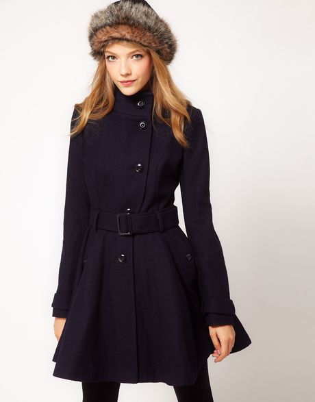 fit and flare coat asos