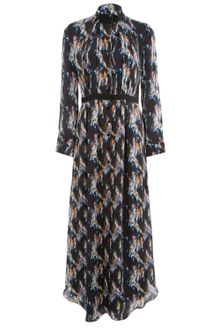 Theyskens' Theory Crystal Print Maxi Dress - Lyst