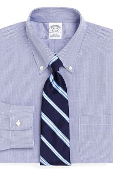 Brooks Brothers Supima Cotton Noniron Slim Fit Shadow Check Dress Shirt - Lyst