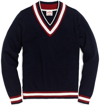 Brooks Brothers Cotton And Wool Cricket Sweater - Lyst