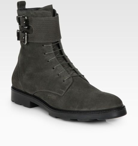 Fendi Suede Bootie in Black for Men (onyx) - Lyst