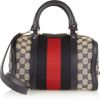 Gucci Small Vintage Web Boston Canvas Tote in Gray (beige) - Lyst