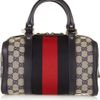 Gucci Small Vintage Web Boston Canvas Tote in Gray (beige) - Lyst