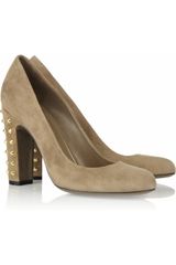 Gucci Studded Suede Pumps