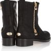 Jimmy Choo Dondo Distressed Leather Biker Boots in Black - Lyst