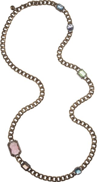 Lanvin Tutti Frutti Strass Crystal Strand Necklace in Multicolor - Lyst