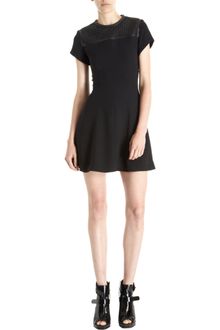 Proenza Schouler Leather Woven Yoke Dress - Lyst