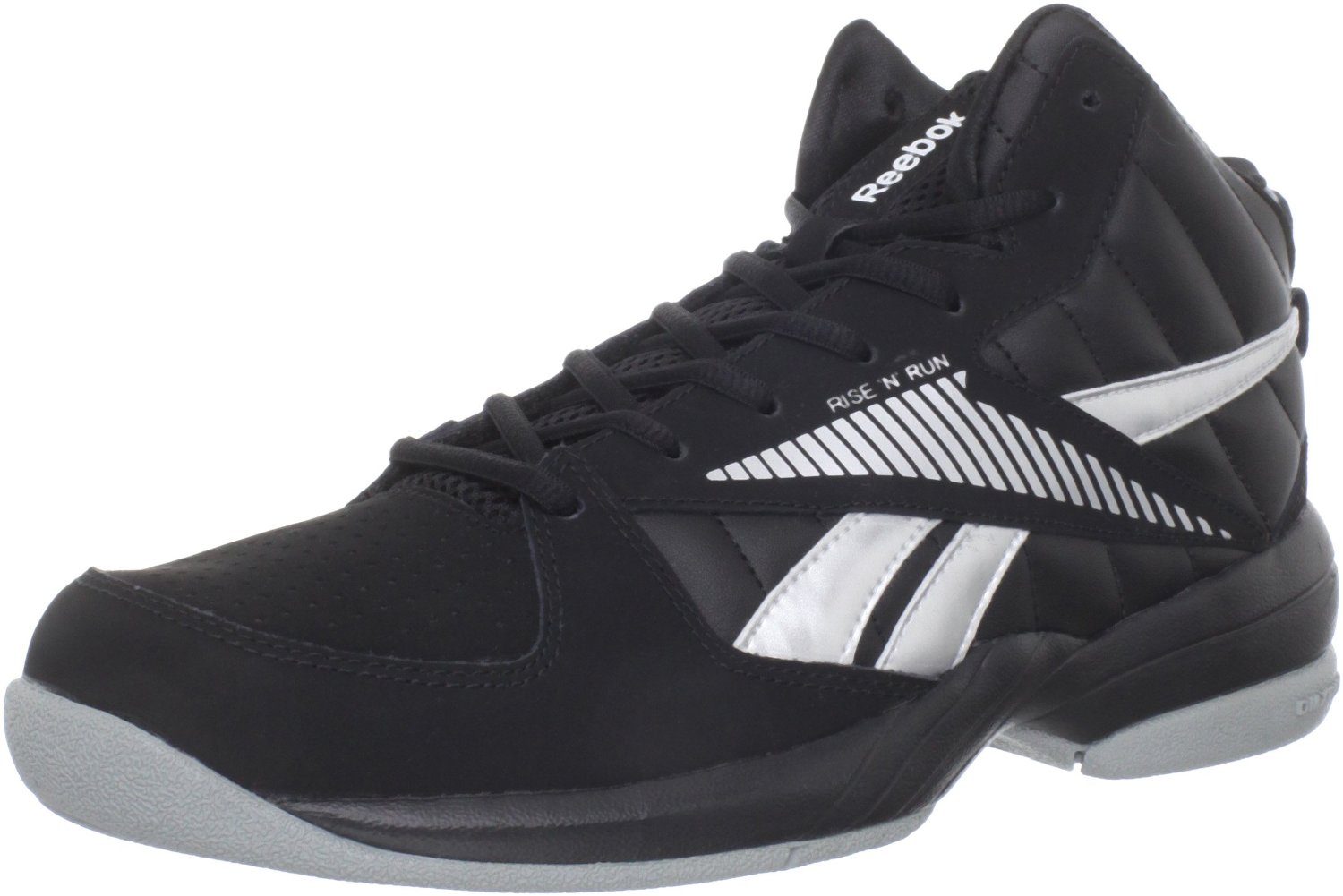Reebok Mens Reebok Rise Run Basketball Shoe in Black for Men (black