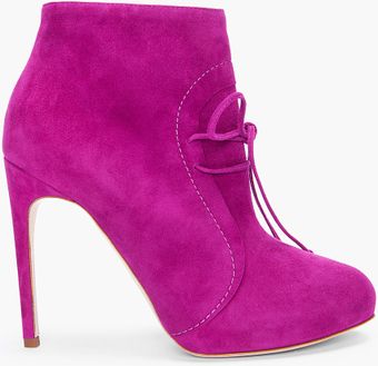 Rupert Sanderson Fuchsia Osprey Suede Ankle Boots - Lyst