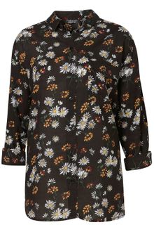 Topshop Oversize Daisy Print Shirt - Lyst