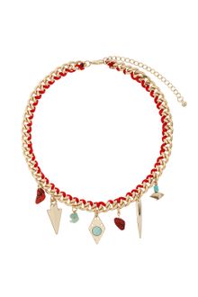 Topshop Charm Thread Wrap Necklace - Lyst