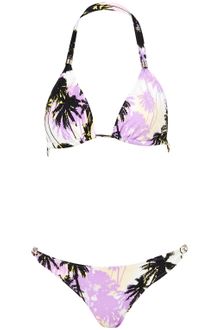Topshop Purple Palm Triangle Bikini - Lyst