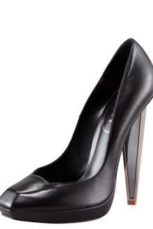 Yves Saint Laurent Mirrored Heel Pump - Lyst