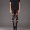 Alexander Mcqueen Stretch Legging in Black (floral) - Lyst