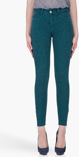 By Malene Birger Teal Leopard Print Zanabi Jeans - Lyst