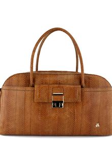 Lanvin Cognac Python Bowling Bag - Lyst