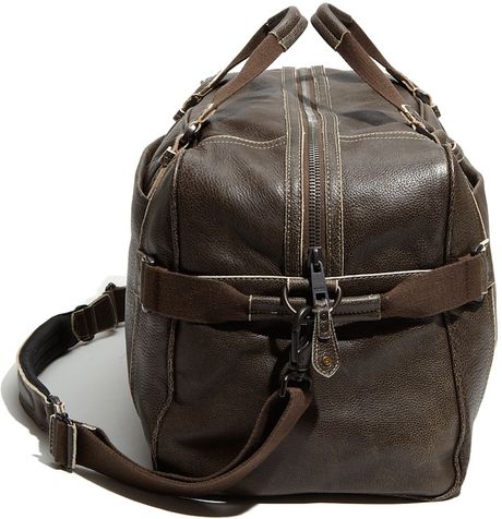 duffel leather bag marc weekend brown york