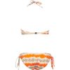 Matthew Williamson Boned Bandeau Bikini in Orange (snake) - Lyst