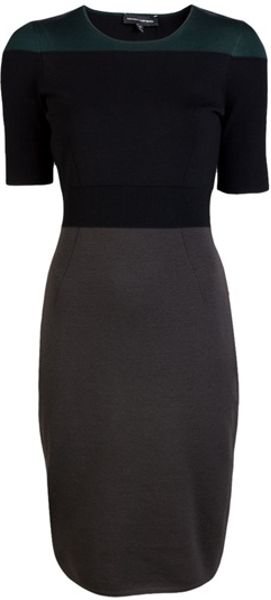 Narciso Rodriguez Knit Dress in Green (emerald) - Lyst