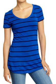 Old Navy Long Jersey linen Tees - Lyst
