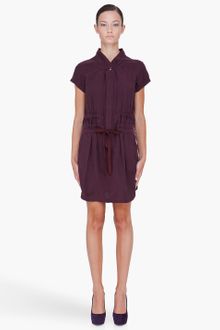 See By Chloé Dark Purple Drawstring Dress - Lyst