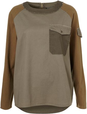 Topshop Mix and Match Sweatshirt - Lyst