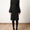 Valentino Silkcady Dress With Sotage Detailing in Black - Lyst