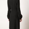 Valentino Silkcady Dress With Sotage Detailing in Black - Lyst