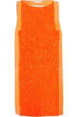 Antonio Berardi Sequined-front Crepe Mini Dress