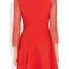Antonio Berardi Lace Sleeved Crepe Skater Dress in Red - Lyst