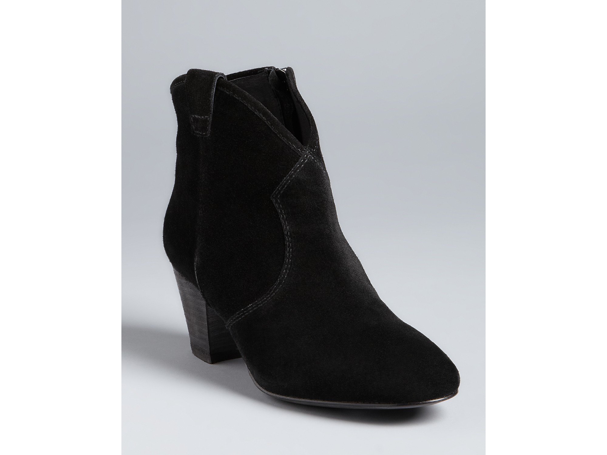 black midi heel boots
