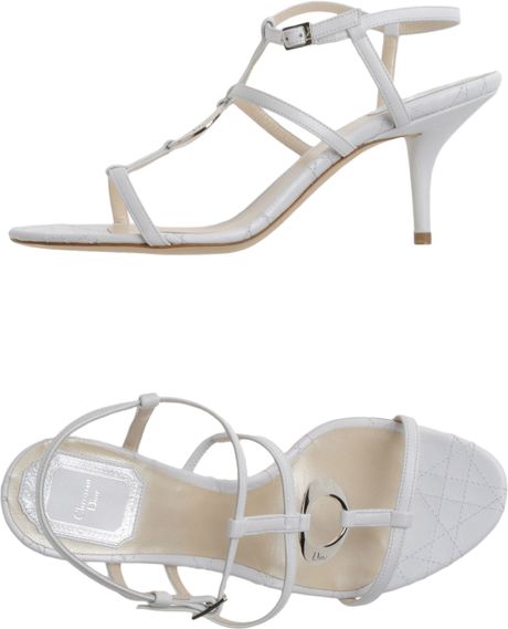 dior white flat sandals