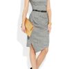 Michael Kors Draped Wool and Silkblend Tweed Dress in Gray (black) - Lyst