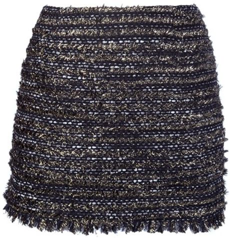 Msgm Fitted Skirt in Gray (black) - Lyst