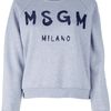 Msgm Printed Sweatshirt in Gray (grey) - Lyst